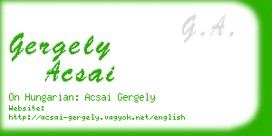 gergely acsai business card